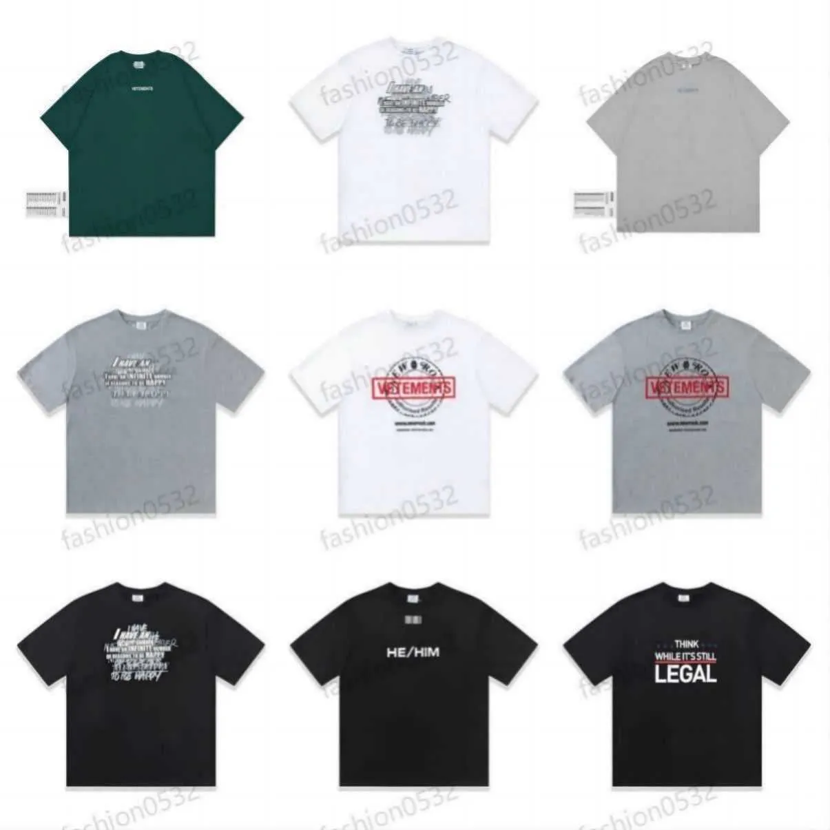 21SS Europe Fransa Vetements Mağaza Sosyal Medya Antisosyal Nakış Tshirt Moda Erkek Tişörtleri Kadın Giysileri Günlük Pamuk Tee LQW