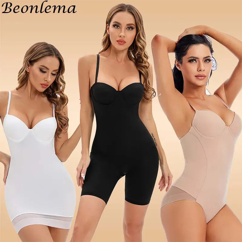 Bodysuit feminino shapewear corpo shaper com copo corpos de compressão barriga bainha cintura trainer redutor emagrecimento roupa interior 240124