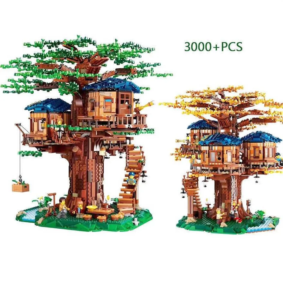W magazynie 21318 Tree House Największe pomysły Model 3000 szts Legoinges Building Bluks Bricks Dzieciowe zabawki Prezenty T191209313S