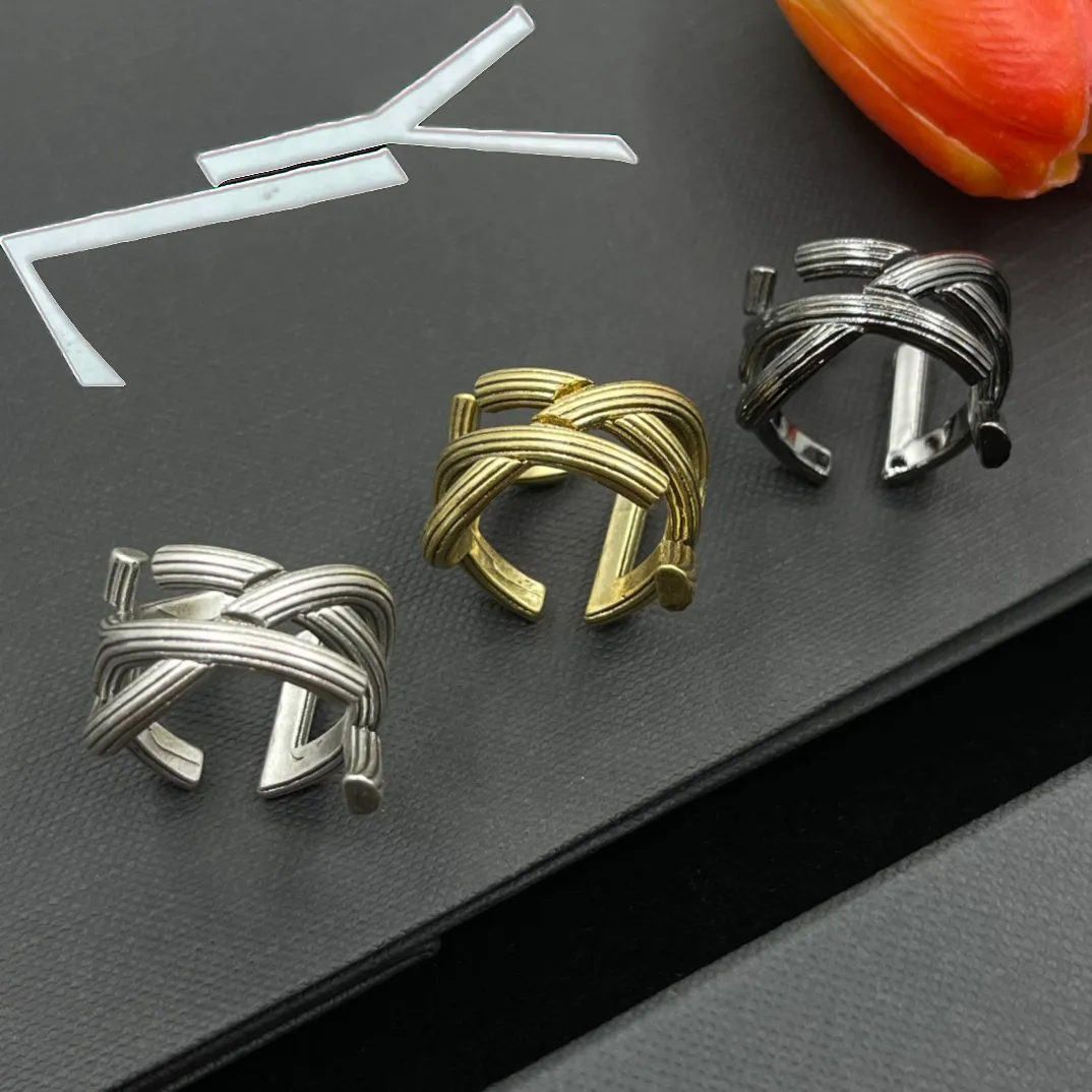 Designer ring luxe damesontwerper Open-ended ring sliver mode klassieke sieraden Paar stijlen Verjaardagscadeau Bruiloft Liefhebbers Geschenken leuk