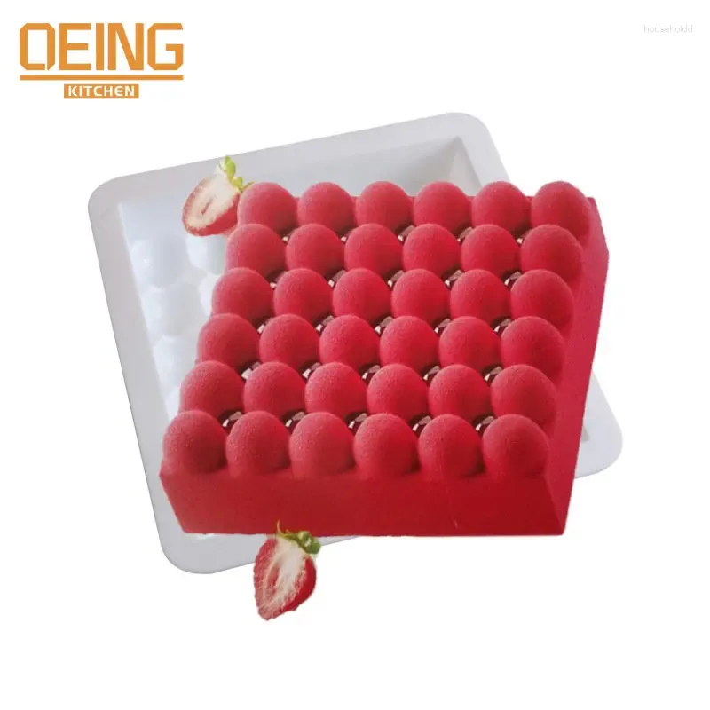 Stampi da forno Stampo per torta in silicone Stampo per mousse fai-da-te a forma di cubo Strumento per pane per muffin Stencil per pasticceria