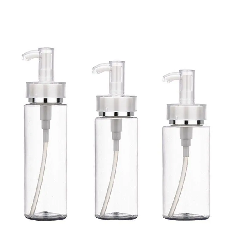 120ml 160ml 200ml Plastic cosmetic packaging PET lotion pump bottle high-end sub-bottling acrylic pump bottle hot sale Vudio Pdqsp