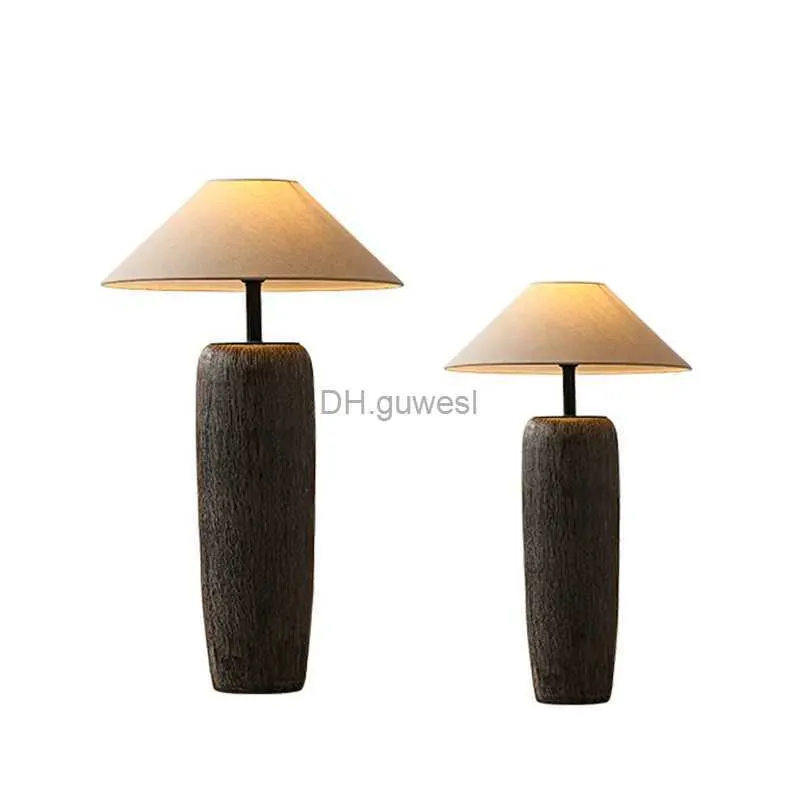 Floor Lamps Wabi Sabi Handmade Ceramic Floor Lamp Vintage Style Home Hotel Tea Room Decor Standing Light Living Room Bedroom Designer Lamp YQ240130