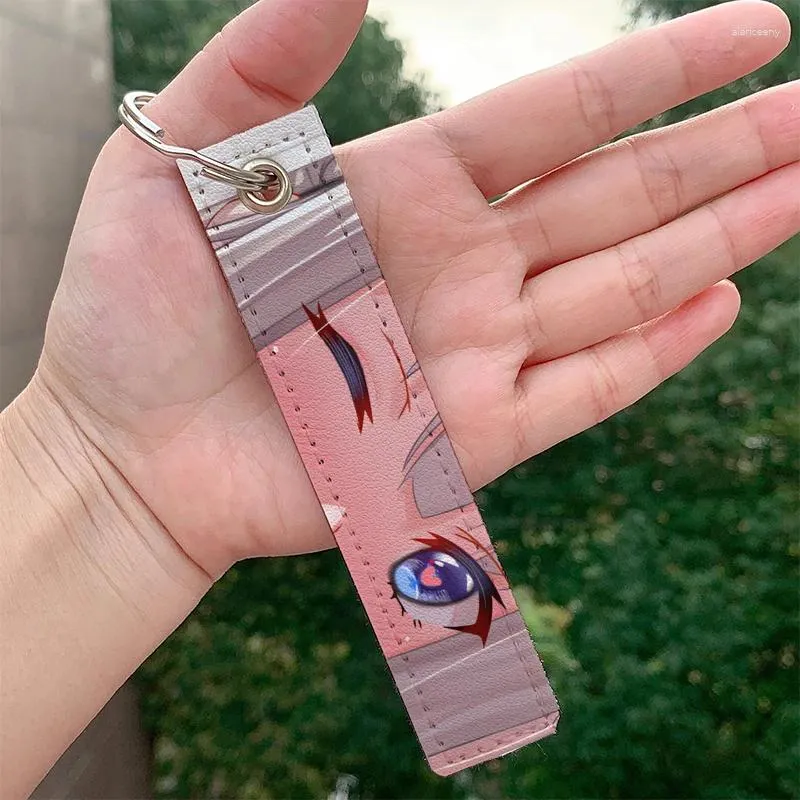 Брелки японского аниме непристойные глаза Лексингтона с рисунком кожаный брелок для ключей с ремешком для ключей подвесные подарки сумка-держатель автомобильный кошелек брелок