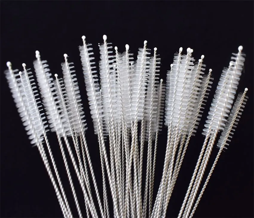 17.5cm stainless steel straw brushes Wash Drinking Pipe Straw Brushes Brush Cleaner Straw Cleaning Brush