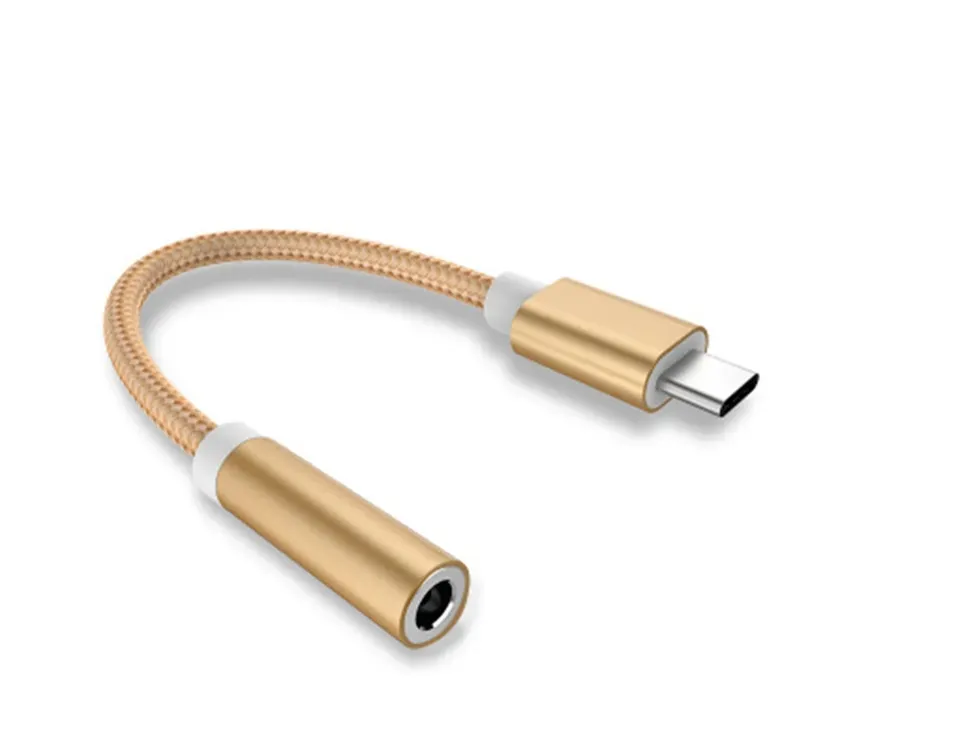 Type-C to 3.5mm Earphone cable Adapter usb 3.1 Type C USB-C male to 3.5 AUX audio female Jack for Samsung  Xiaomi Mi 8 A2