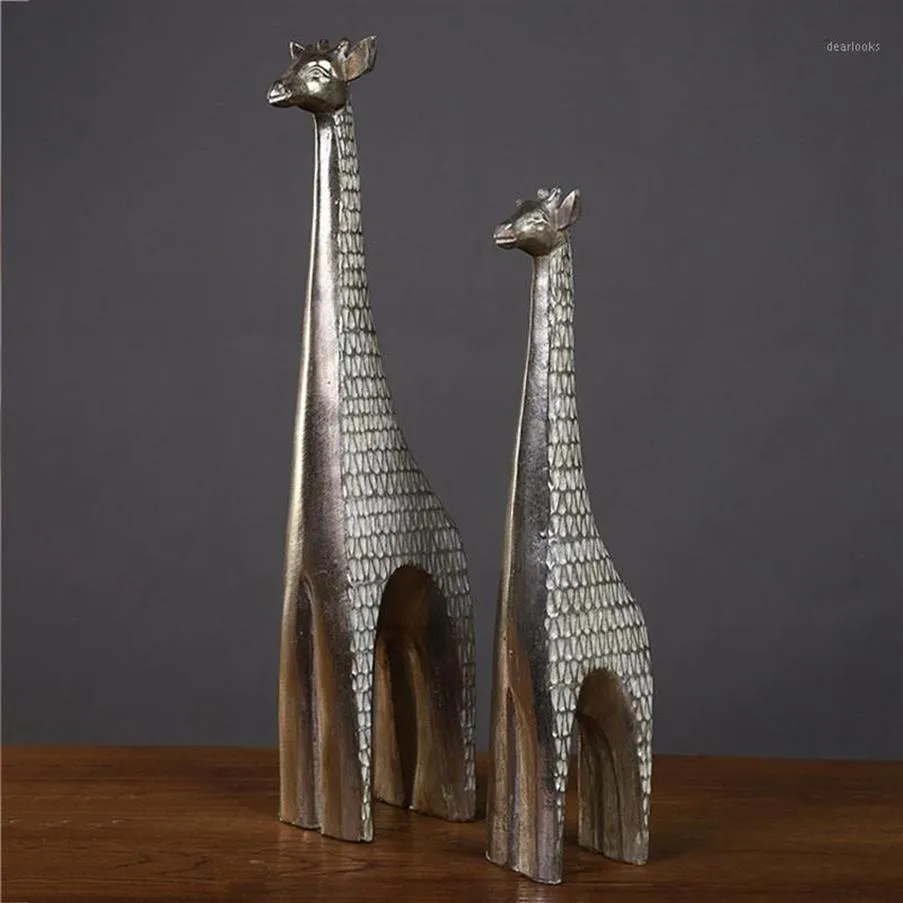 Decorazione creativa giraffa Tempo libero Interni Home Office Decorazione del soggiorno Artigianato Simpatici animali retrò Ornamenti Regali di Capodanno1217z
