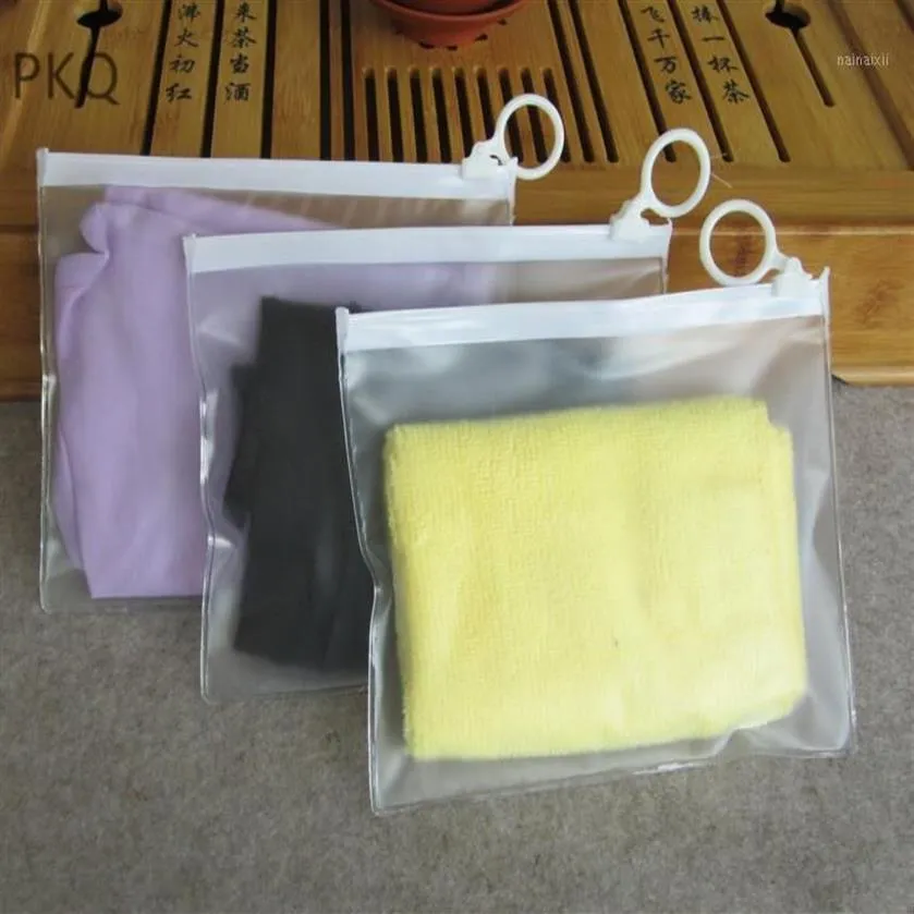 50 pçs saco pequeno zíper saco de armazenamento claro para roupa interior cosmética transparente embalagem de plástico bolsa de armazenamento 16x13cm1253t