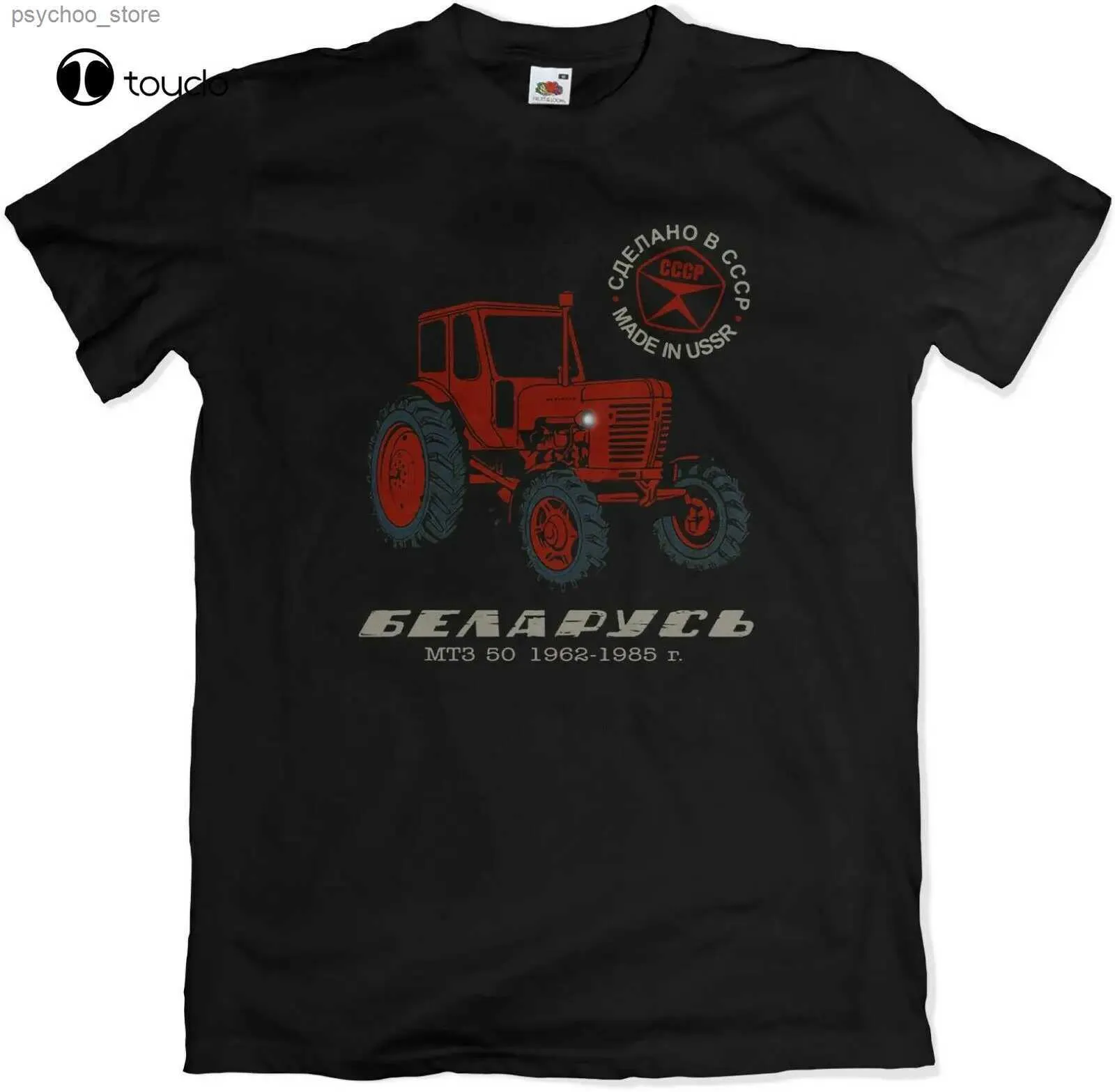 Heren T-shirts gemaakt in de Sovjet-Unie Tractor T-shirt Wit-Rusland Mtz 50 Farm Vintage Farming S - 3Xl Q240130