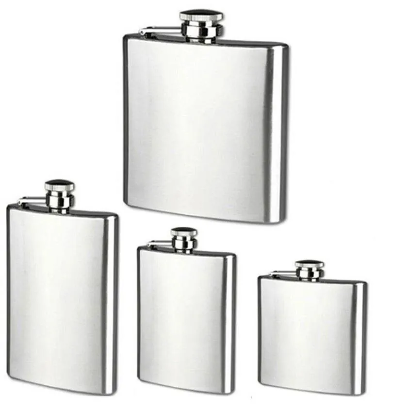 Flask whisky rostfritt stål vin höftkolv 1 5 7 8 oz rese alkohol whisky ficka höftkolv silver alkoholflaskor283k