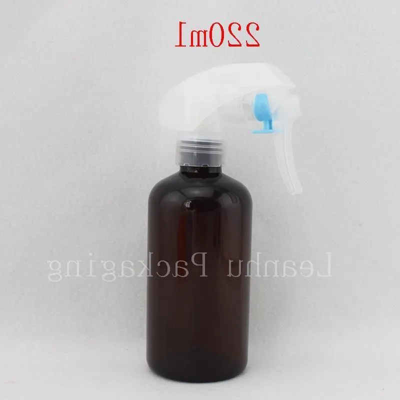 220ml empty plastic spray pump cosmetic bottles containers ,220cc PET bottle with trigger sprayer pump Apwnb