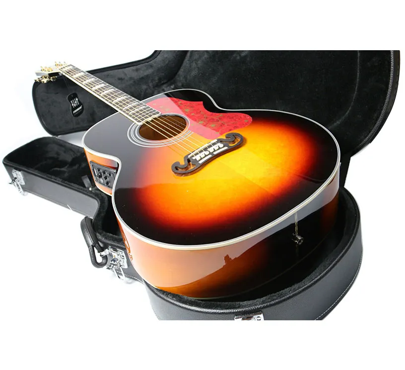 J200 Acoustic Guitar Jumbo 43 Sunburst finisz Solid Spruce EQ