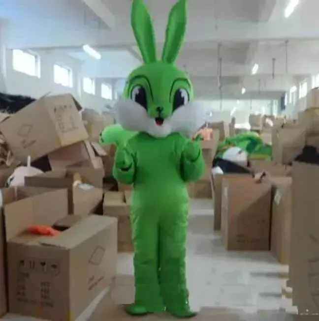 Green Rabbit Mascot Costume - Halloween Party Performance, Cartoon ...