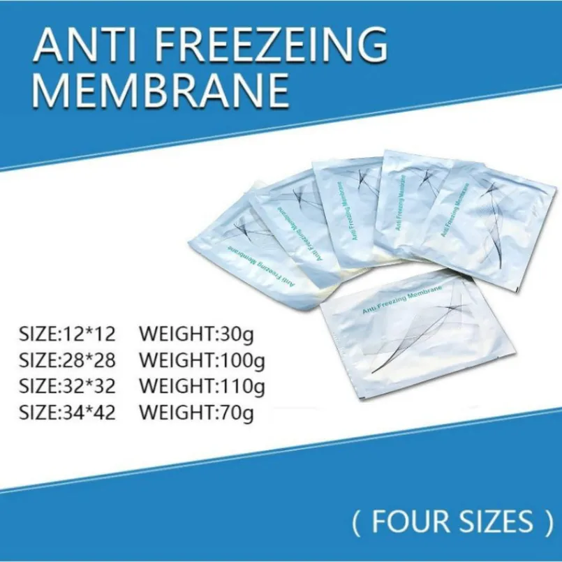 Acessórios de limpeza membrana anticongelante 27x30 cm 34 x 42cm almofada anticongelante para terapia crio dhl