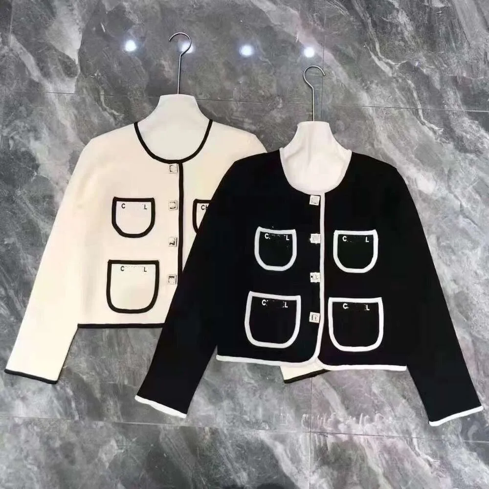 2024SS Women Brei Top Designer Sweaters Mode Letter Grafische wollen Knits Cardigan Jacket Casual sweater met één borte trui