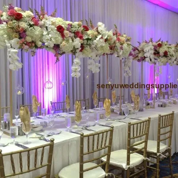Arches de pont en métal doré pour centres de Table, décoration de mariage, offre spéciale, senyu0576 ZZ