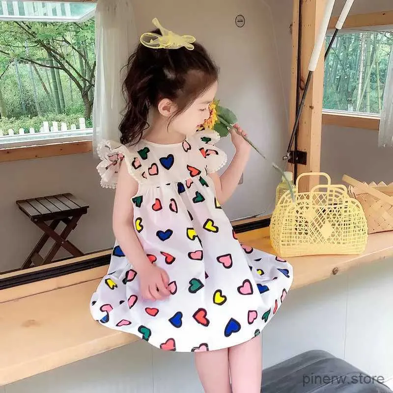 Robes de fille Filles robe d'été mode enfants fille robes de Nina tenue décontractée pour 2023 robe en coton enfants fête princesse robes vêtements