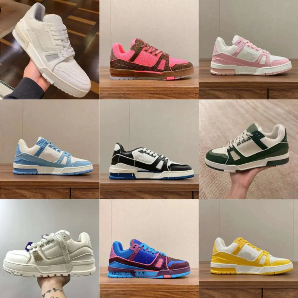 LVTRAINERS Designer buty głośno, markowe buty sportowe damskie buty damskie buty męskie buty skórzane gęste podeszwy czarne viutonly vittonly szewc beżowy mężczyzna