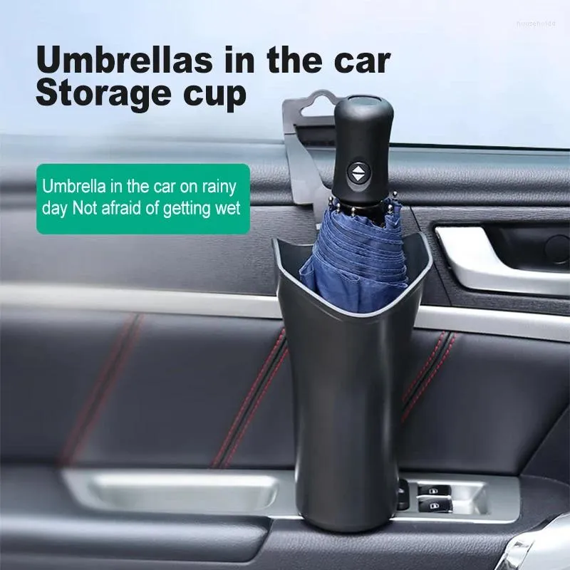 Boîte de rangement de parapluie de voiture, accessoires d'intérieur, organisateur multifonctionnel, baril pliable, bouteilles d'eau suspendues, support de seau