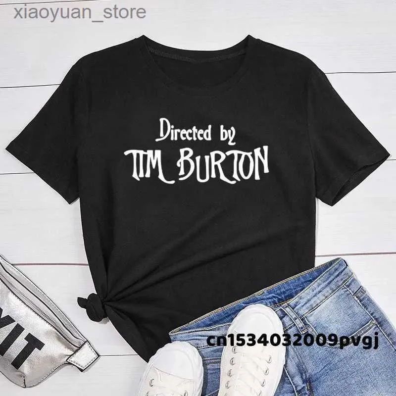 T-shirt Femme Réalisé par Tim Burton T-shirt Femmes Harajuku Lettre d'été Imprimer T-shirt classique Casual manches courtes O-cou T-shirt femme 240130