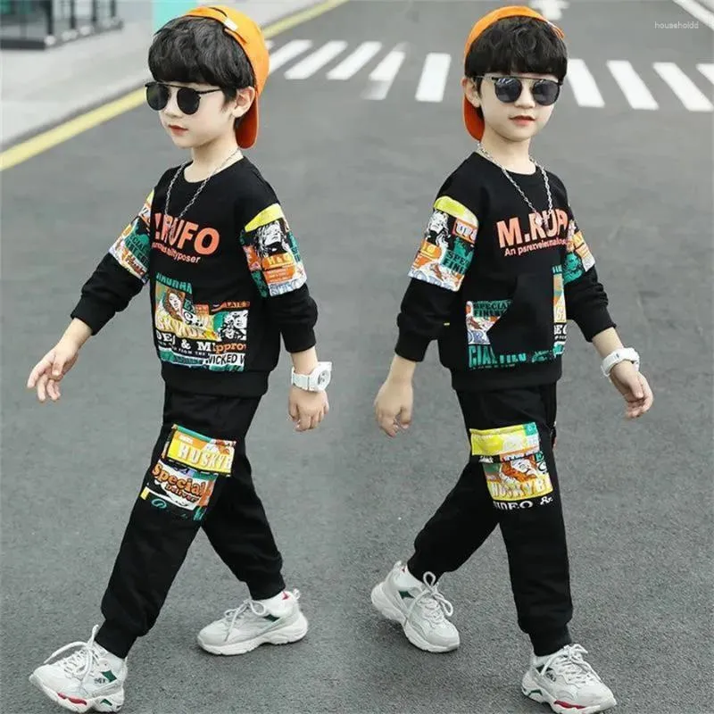 Giyim setleri çocuk aşınma takım elbise bahar sonbahar set erkek kıyafetleri çocuk eşofman uzun kollu yürümeye başlayan çocuk sporu