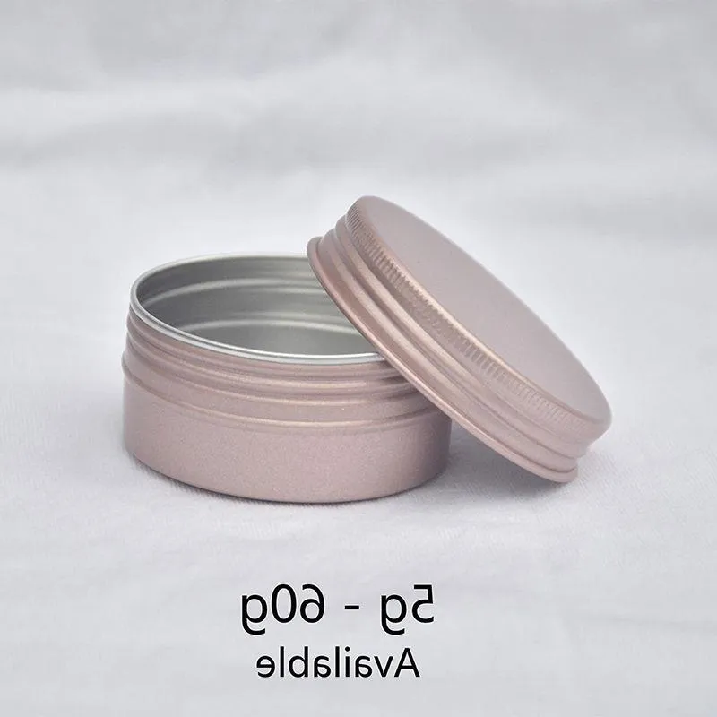 5G 10G 20G 30G 50G 60G Tomt aluminium Jar Lip Balm Makeup Cream Lotion Packaging Rose Gold Refillable Containers Metal Bottle Ojmwl