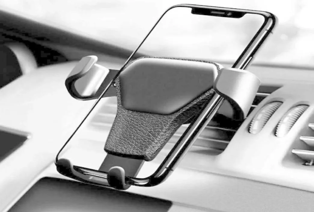 Soporte universal para teléfono de coche para montaje en rejilla de ventilación No magnético soporte de gravedad móvil i Smartphone5985192