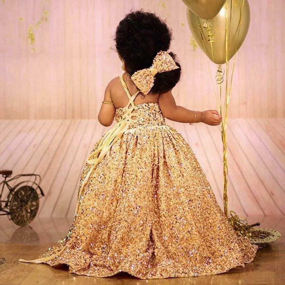gold infant dress Bamboo Bodysuit Apparel for Baby, Girl & Toddler Lets make it extra UNIQUE and SPECIAL Pageant Bowknot Lace Headwear Party