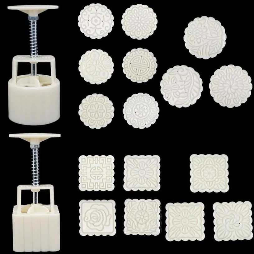 ベーキングカビムーンケーキ型ミッドアータスフェスティバルカビdiy手の圧力フォンダン装飾ツールムーンケーキ2588