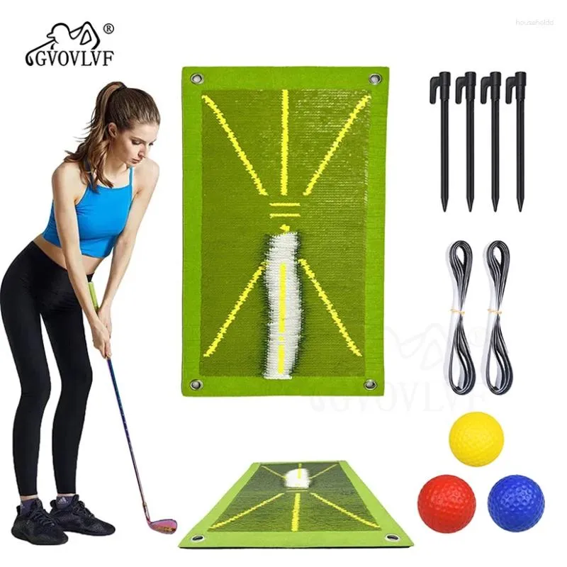 Golf Training Aids Mat For Swing Detection Batting Analysis Path Portable Practice Indoor Outdoor