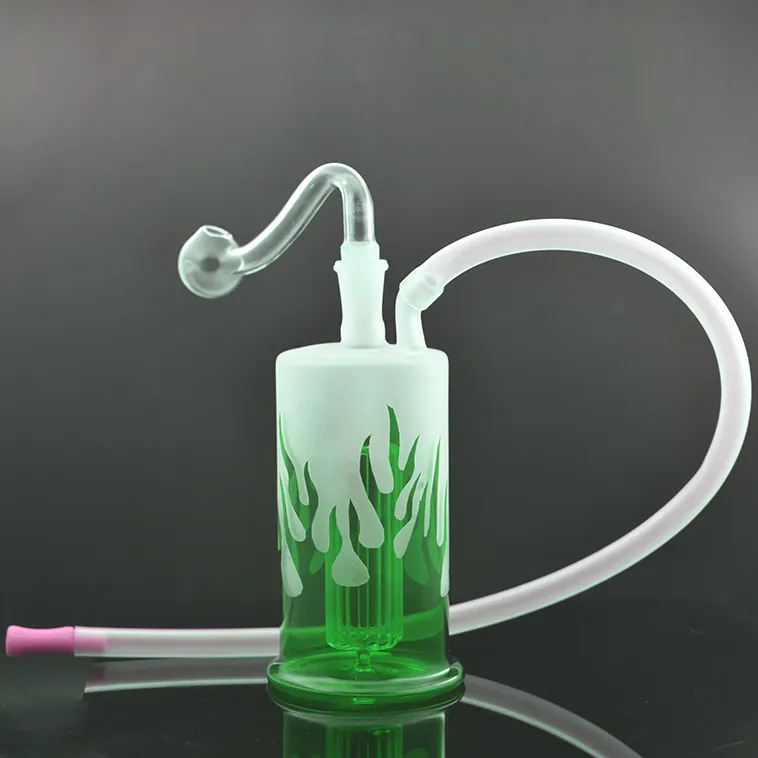 Tubi dell'acqua Bong con bruciatore a olio in vetro di alta qualità con riciclatore Dab Rig Bong manuali Bong Matrix di grandi dimensioni con gabbia per uccelli con tubo e tubo per bruciatore a olio da 10 mm