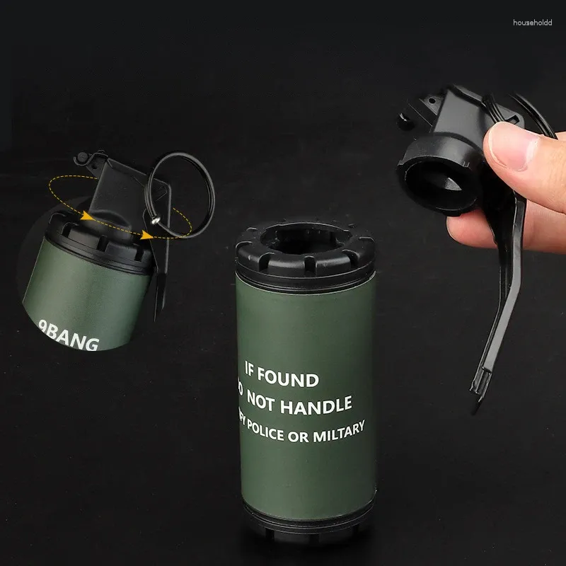 Dekoracyjne figurki 1PC Dym Bomb Model puste mogą być wyskakujące zabawki rekwizyty Molle System Outdoor Hunting Water Wybuchowa woda