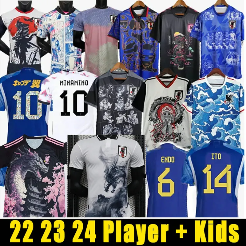 23 24 قمصان كرة قدم في اليابان الفانيلة الكرتونية Isagi Atom Tsubasa Minamino Asano Doan Kubo Ito Kids Kids Uniform Usifor