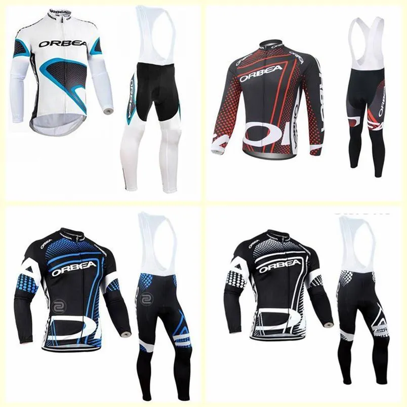 Orbea Team Cycling Long Sleeves Jersey Bib Pants وضع أحدث الرجال جودة الدراجات الرياضية U122712249B