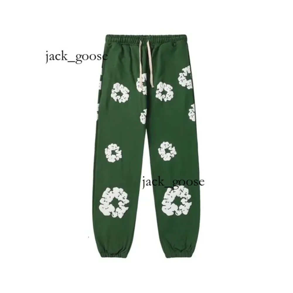 Denim Tear Hoodie Sweatpants Mens Trousers Essentialshoodie Movement Flower Sweat Suit Sweatpants Sweatsuits Green Red Black Hoodie Denim Tear Jeans 922