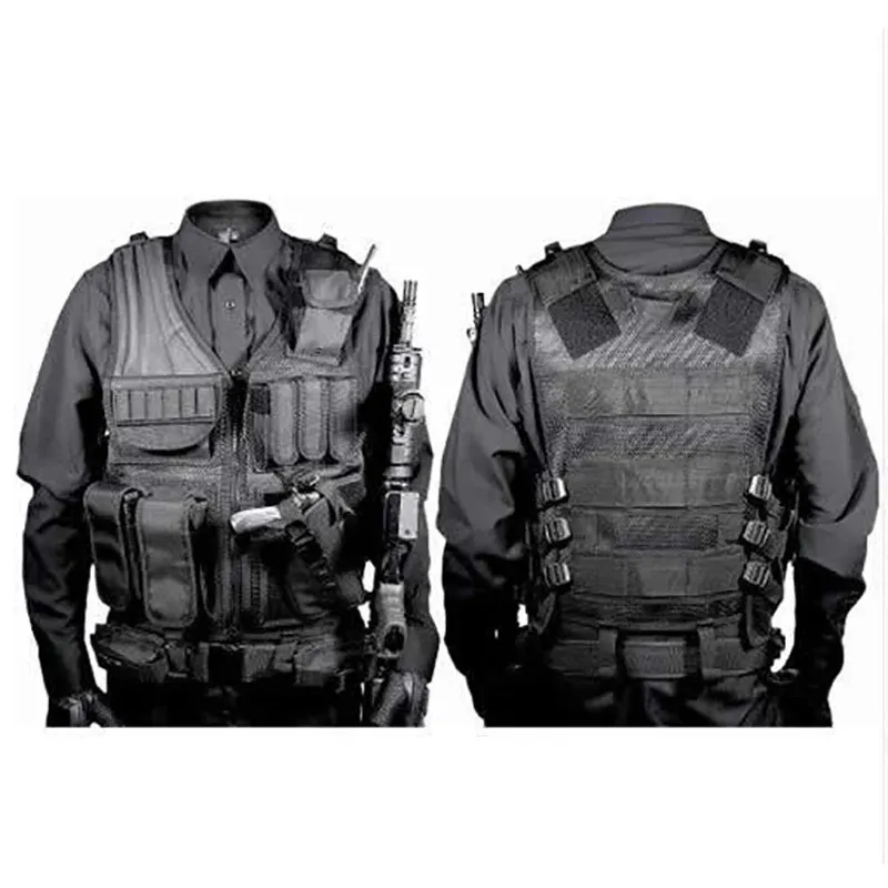 Andningsbara Swat Tactical Vest Military Combat Armor Vests Security Hunting Army Outdoor CS Game Airsoft Jacket Training Suit 240125