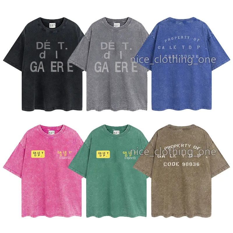Herren Designer Gallerie T-Shirt Vintage Retro Washed Shirts T-Shirts der Luxusmarke Damen Kurzarm T-Shirt Sommer Kausal T-Shirts Streetwear Kleidung Verschiedene Farben-14