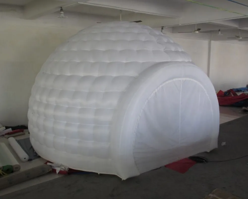 Название товара wholesale Персонализированная надувная купольная палатка диаметром 6 м / 10 м с большой светодиодной подсветкой Белые палатки-иглу для вечеринок или мероприятий на открытом воздухе