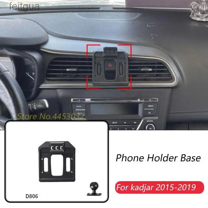 Supporti per telefoni cellulari Supporti Base per supporto per telefono per auto Supporti speciali per Renault Kadjar 2015-2019 Staffa per presa d'aria fissa Accessori di base con testa a sfera 17mm YQ240130