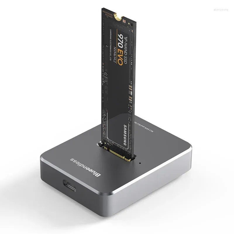 Computerkabel HDD-Dockingstation M.2 Caddy Box Basisadapter SATA/NVMe SSD Dual Protocol Solid State Mobile Festplattengehäuse USB C