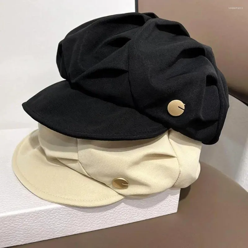 Bérets élastiques et chauds pour femmes, chapeau élégant, léger, coupe-vent, doux, couleur unie, accessoires d'automne pour temps froid