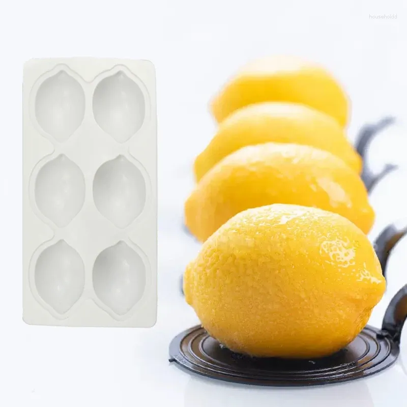 Bakning formar franska efterrättkakor dekorera verktyg 3d citronform frukt silikon mögel brownies mousse djuvor