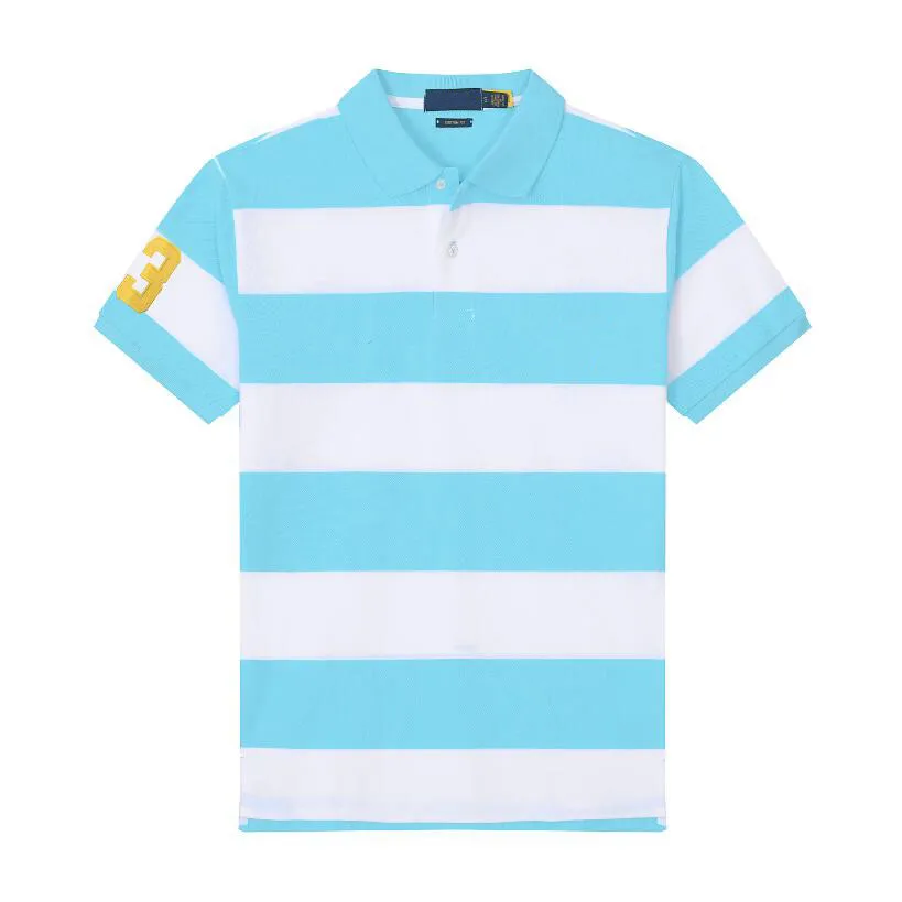 デザイナーブランド服ポロシャツメン高品質の刺繍半袖夏のカジュアルコットンビジネスポロスシャツ