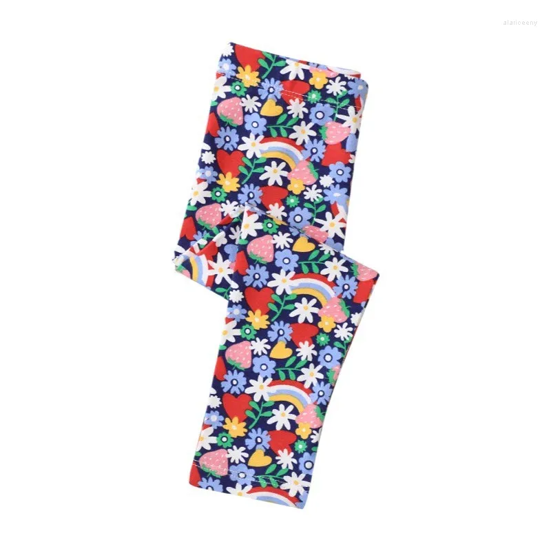 Hosen Springen Meter Ankunft Kinder Leggings Hosen Für Herbst Frühling Volle Länge Kleinkind Floral Niedliche Kinder Skinny Hose