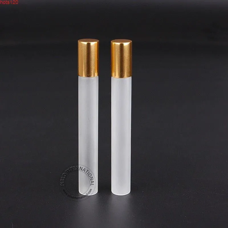 20pcs Wholesale 10ml Empty Roll on Bottle Essential Oil Frosted Glass Perfume 1/3 OZ Pot Refillable Cosmetic Packaginghood qty Ackfh Ekqei