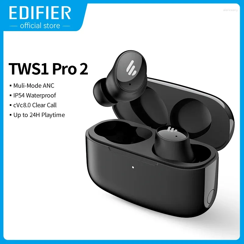 Edifier TWS1 Pro 2 Auricolari Bluetooth con cancellazione attiva del rumore Auricolari wireless TWS ANC multimodale IP54 Riproduzione impermeabile 24 ore