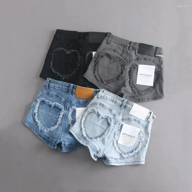 Shorts Pour Femme Vintage Denim D'été 2024 Mince Sexy Hip-enveloppé Serré Fille Jean Pantalon Court Femme Pantalones Cortos Mujer