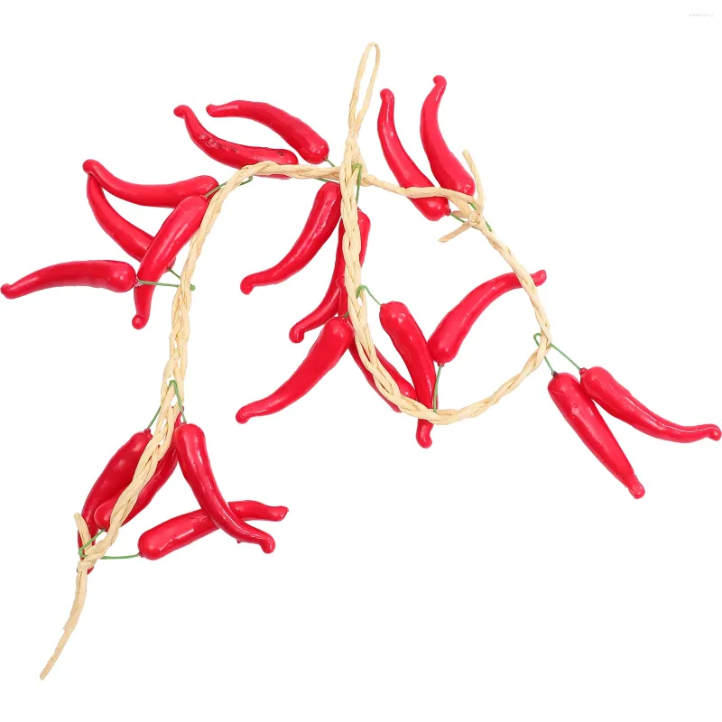 Flores decorativas simulação chili pingente simulado pimenta espeto fazenda restaurante decoração de parede (grande pimenta vermelha) 1 modelos