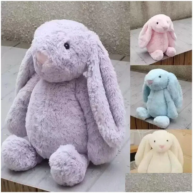 Easter Rabbit Bunny Ear Plush Toy Soft Stuffed Animal Doll Toys 30Cm 40Cm Cartoon Dolls