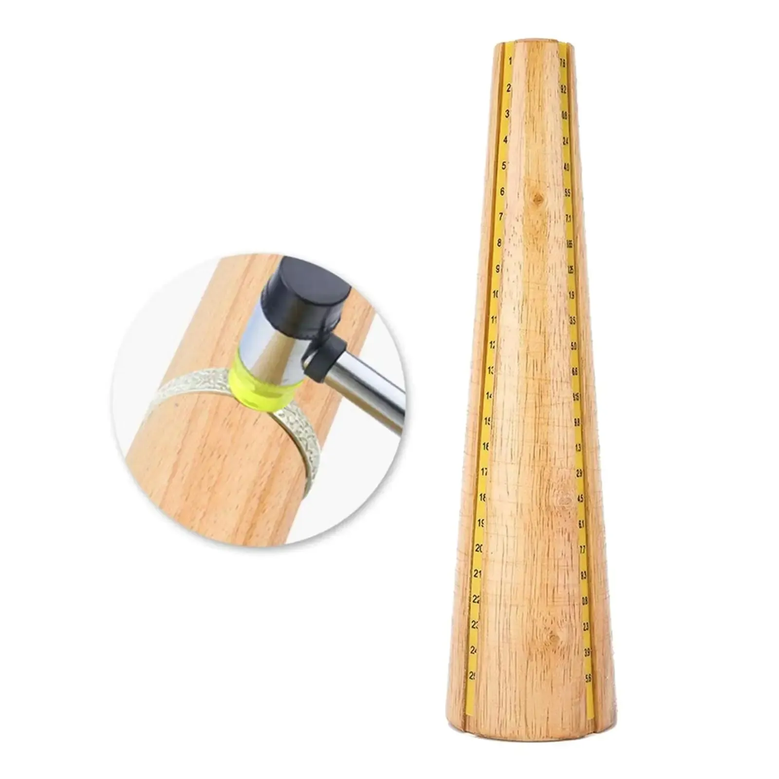 Strands Wooden Bracelet Bangle Shaping Mandrel Jewellery Making Tools Sturdy Round Adjust Bracelet and Measurement Sizer Wrapping Tool